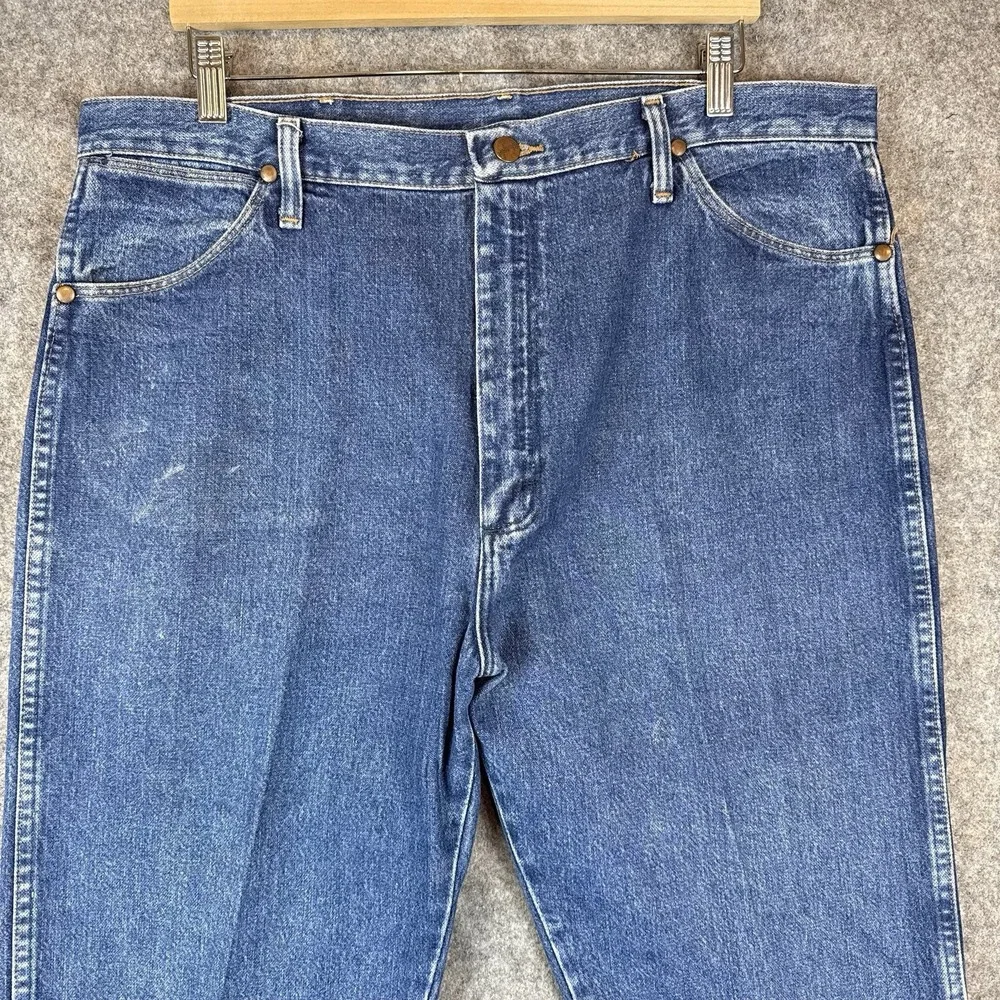 Vintage Wrangler Jeans Mens 38x37 Blue 13MWZ Cowboy Cut Western Rodeo
